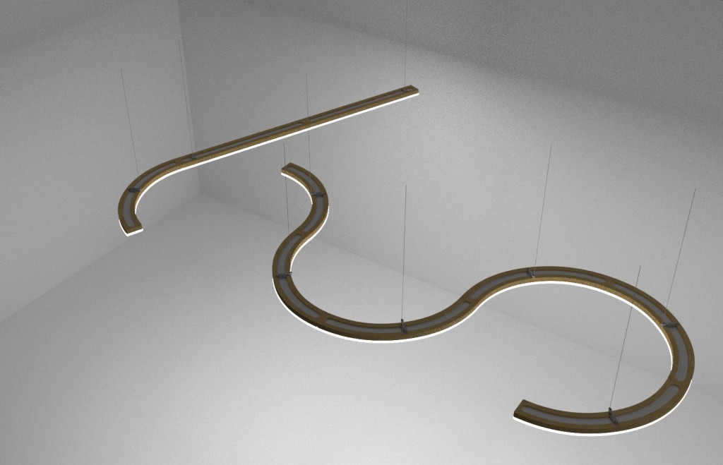 Suspended modular LED lamp preview image 1